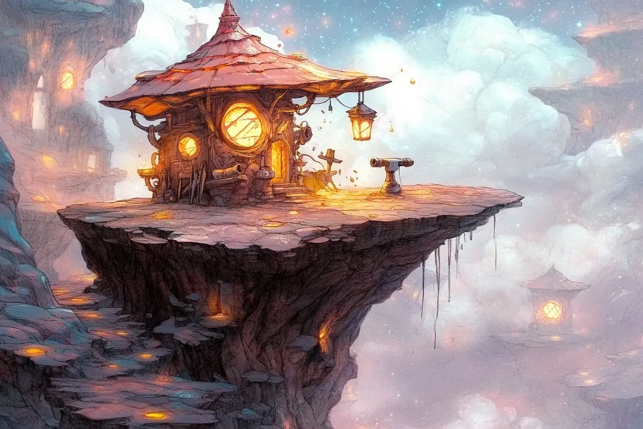 A whimsical gnome workshop built into a great tree
